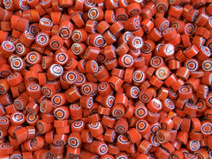 47 Orange White Cobalt Circle 8-9mm