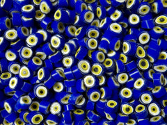 170 Cobalt White Yellow Circle 9-10mm