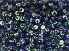 111 Cobalt Green White Circle 9-10mm